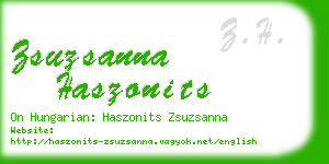zsuzsanna haszonits business card